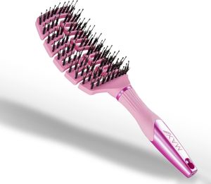 Max Pro - Entwirrbürste - Haarbürste Anti-Knoten - Wildschweinborsten Bürste - Nylon/Wildschweinborsten - Kirschblüte Max Pro - Entwirrbürste - Haarbürste Anti-Knoten - Wildschweinborsten Bürste - Nylon/Wildschweinborsten - Kirschblüte
