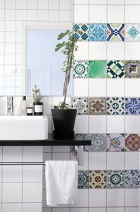 24 Stück Laminierter Aufkleber Küchen Wandfliesen Fliesenaufkleber Modernes Mexiko 15 x 15 cm