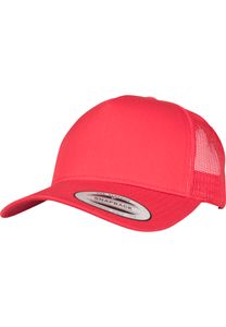 FLEXFIT Unisex Mesh Cap 5-Panel Retro Trucker 6506 Red One Size