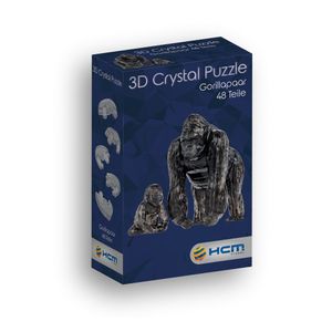 Krištáľové puzzle - pár Gorila