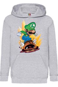 Luigi Goomba Smash Kinder Kapuzenpullover Sweatshirts Super Mario Luigi Bowser Nintendo, 7-8 Jahr - 128/