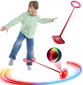 Kinder Blinkender Springring, Knöchelsprungball Glühender Springender Ball Blinkender Sprungball Fettverbrennungsspiel für Kinder und Erwachsene