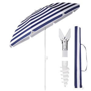 Sekey Sonnenschirm Rund Ø160cm Gartenschirm UV Schutz 50+ Strandschirm mit erdspieß & Schutzhülle, Neigungswinkel und Höhe verstellbar