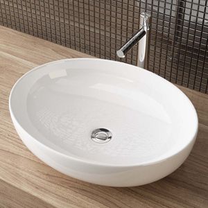Aufsatzwaschschale Aufsatzwaschbecken Keramik Waschbecken Waschschale Waschtisch Gäste Bad 51x40x13cm WS588