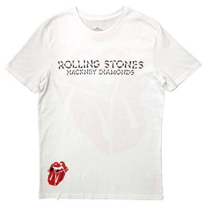The Rolling Stones - "Hackney Diamonds Lick" T-Shirt für Herren/Damen Unisex RO8708 (S) (Weiß/Rot)