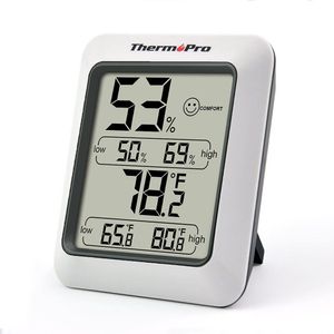 ThermoPro TP50 digitales Thermo-Hygrometer Innen Thermometer Raumthermometer mit Aufzeichnung und Raumklima-Indikator für Raumklimakontrolle Klima Monitor,