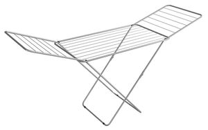 Flügelwäscheständer - Silbergrau - Metall - 183 x 90 cm - klappbar