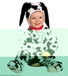 Hund Babykostüm Dalmatiner schwarz-weiss