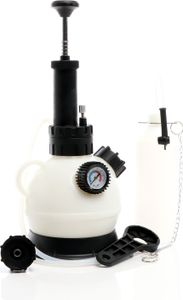XPOtool Bremsenentlüftungsgerät 2 l + 1 l Bremsenentlüfter mit Absaugbehälter, Bremsentlüfter zum Bremsflüssigkeit Wechsel und Bremsen Entlüften