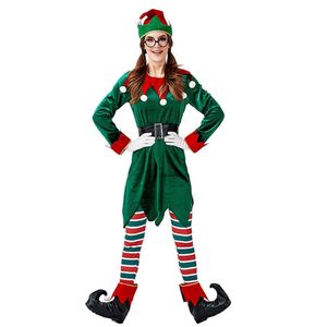 Damen Weihnachtself Kostüm Erwachsene Elfen Kostüme für Xmas Karneval Cosplay, Stil 2, 80% Polyethylen, 2XL