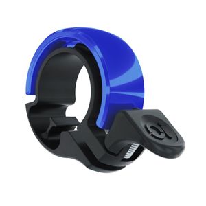 Knog Oi Classic Small Fahrradklingel für 22.2mm ⌀, Farbe:Black/Blue