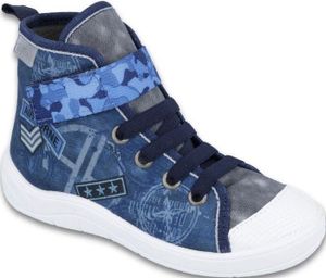 BEFADO Jungen  Sneakers Klettverschluss Blau 35