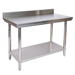 Edelstahl Tisch Arbeitstisch Edelstahltisch mit Aufkantung 120 x 60 x 85 cm