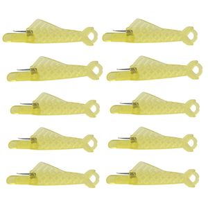 10pcs tragbare Nadel -Threader -Fische Form bequem, um einen langen Lebensdauer automatisch für Stickereien zu tragen-Gelb
