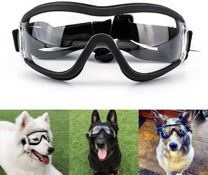 Hundebrille Haustier-Sonnenbrille Wasserdicht Winddicht Augenschutz für Groß/Mittel Hund(Transparent)