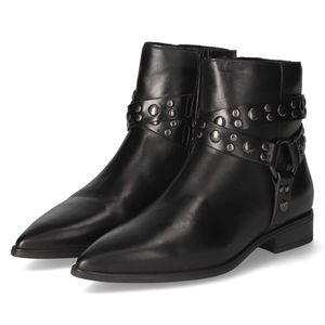 Mjus Damen Biker Boots/ Stiefeletten Nero Cadore Schwarz Glattleder Größe: 38