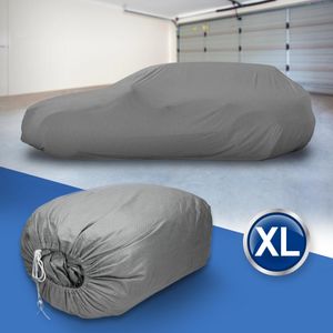 ECD Nemecko poťah na auto kombi 3-vrstvový, veľkosť XL - 465x157x122 cm, sivý, z mikrovlákna, priedušný, nepremokavý, prachotesný, UV ochrana, plachta na auto garážová ochranná plachta