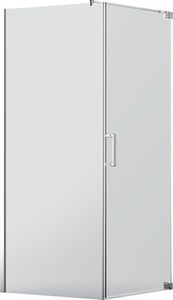 Sprchové dveře s boční stěnou Jungborn SETTE 100 x 100 cm barva rámu chrom dekor skla čiré sklo