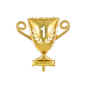 Foliový balónek vítězný pohár - zlatý - 64 cm