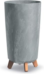 NABBI Kunststoff-Pflanzgefäß auf Beinen DGTL200E 19,5 cm - grauer Beton