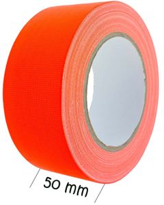 Klebeband 25m Gewebeband  neon-orange 50 mm