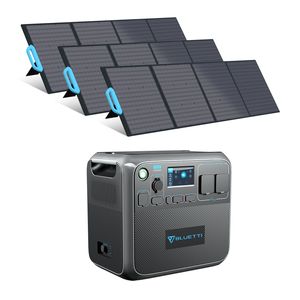 BLUETTI AC200P Power Generator s PV200 solárnym panelom s 2000W solárnym generátorom s 3ks 200W skladacím solárnym panelom, 2 220V AC zásuvkami Lite Battery Prenosná elektráreň pre domáce použitie Outdoor Camping RV