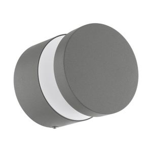 Eglo LED Außenwand- und Deckenleuchte IP44 rund 135mm Silber