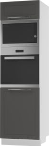 Backofenschrank Kvantum Q-D14/RU/60/207 mit Klappe 60cm Korpus- & Frontfarbe wählbar,graphit matt,weiß