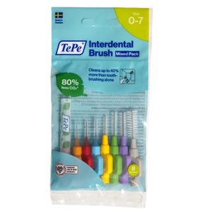 TePe Original Interdentalbürsten - 0,4  bis 1,3 mm gemischt - 8 Stück