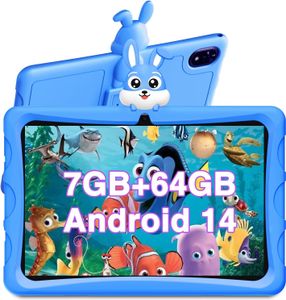 DOOGEE U9 Kid Kinder Tablet Android 14, 10 Zoll HD Augenschutz Kids Tablet, 7GB+64GB/TF 1TB Quad-Core, 5060mAh, WiFi 6, Kinder-Tablet mit Schutzhülle