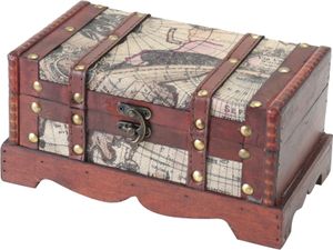 HMF 6408-123 Schatzkiste Handgefertigt, Amerika, 23 cm