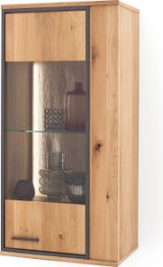 Hängeschrank Conor 8 Asteiche Bianco teilmassiv 60x123x37 cm LED, Beleuchtung:mit Beleuchtung