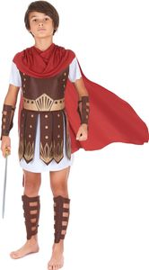 Römischer Soldat Kinderkostüm Krieger braun-weiss-rot Römischer Soldat Kinderkostüm Krieger braun-weiss-rot