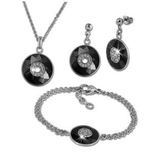 Amello Sada šperků z nerezové oceli Keramický náhrdelník, náramek, náušnice ESSX29S