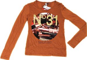Longsleeve Mädchen Gr. 104 mit Motiv / +31 BPI / Langarmshirt / Braun