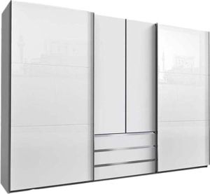 magicGlas Schwebetürenschrank Weiß, Höhe:236 cm, Schließdämpfung:ohne Schließdämpfung