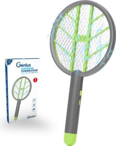 Genius Elektrische Fliegenklatsche Mückenklatsche Set 3-tlg., Insektenschutz Insektenklatsche stark, Akku Aufladbar USB, Mückenschutz für Garten Genius Elektrische Fliegenklatsche Mückenklatsche Set 3-tlg., Insektenschutz Insektenklatsche stark, Akku Aufladbar USB, Mückenschutz für Garten
