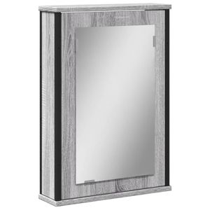 vidaXL Kúpeľňová zrkadlová skrinka Grey Sonoma 42x12x60 cm Materiál na báze dreva