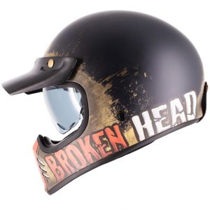 Motorradhelm Broken Head Retro Helm Rusty Rider Orange Größe: L (59-60 cm)