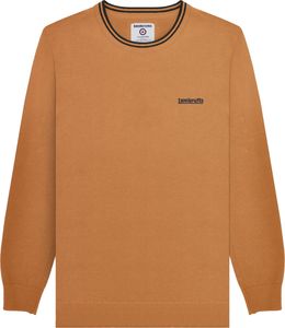 Lambretta - Pullover Mit kontrastfarbenen Streifen für Herren LB182 (L) (Tabak/Marineblau) Lambretta - Pullover Mit kontrastfarbenen Streifen für Herren LB182 (L) (Tabak/Marineblau)