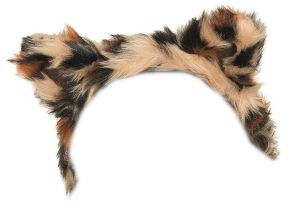 leopardia čelenka do vlasov braun junior