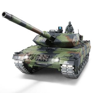 RC Panzer "German Leopard 2A6" Heng Long 1:16 mit R&S, Stahlgetriebe und Metallketten V7.0 - Upg-A RC Panzer "German Leopard 2A6" Heng Long 1:16 mit R&S, Stahlgetriebe und Metallketten V7.0 - Upg-A