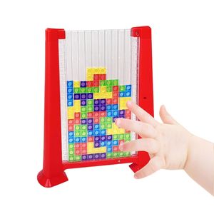 Tetris Montessori hračka od 3 4 5 let, 3D průhledná vzdělávací hračka, herní puzzle sada Tetris, barevné bloky - TOWERINGO