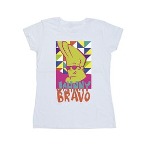 Johnny Bravo - Tričko "Multi Triangles Pop Art" pro ženy BI24887 (M) (Bílá)