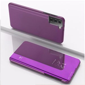 König Design Hülle kompatibel mit Samsung Galaxy S21 FE Kunststoff Full Cover Handyhülle - Case Violett