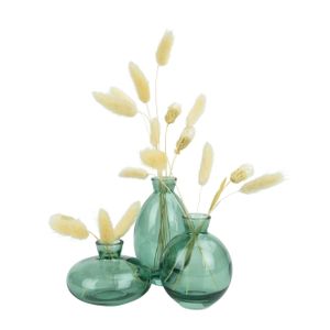 QUVIO Vasen aus Glas - Vasen klein - Glasvase - Blumenvase - Set von 3