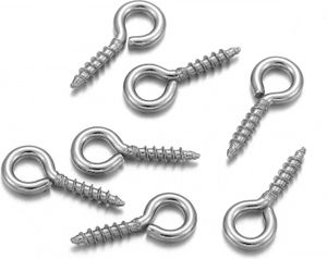 INF Schrauben mit Ösen, 200er-Pack Silber