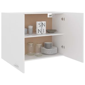Luxus Küchen-Hängeschrank/Wandhängeschrank/Küchenschrank/Aufbewahrungsschrank Weiß 80x31x60 cm Spanplatte