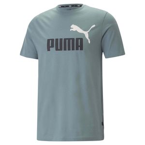 PUMA Ess+ Metallic 2 Col Logo T-Shirt Herren 85 - adriatic S