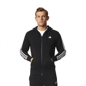 Adidas Herren Sweatjacke ESS 3S FZ FT schwarz/weiß, S